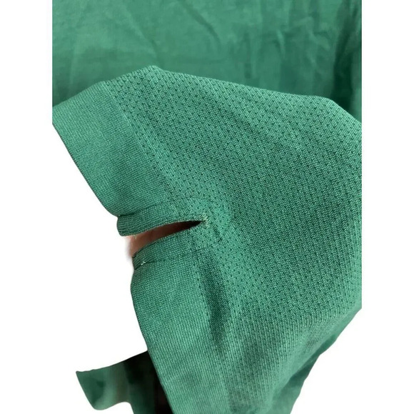 Fabletics Green Training Day Stretch Polo Size Medium Nylon Blend Men’s - Picture 5 of 5